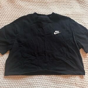 Nike Black Cropped T-Shirt